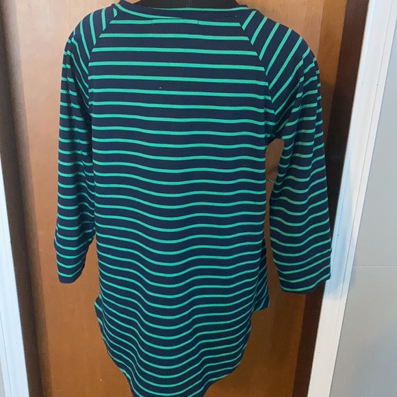 Navy/Green striped shirt - Picture 2 of 2